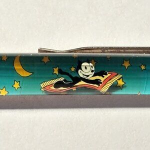 Felix the Cat Flying on Magic Carpet by Stars Floaty Pen Cartoon Promo Vintage